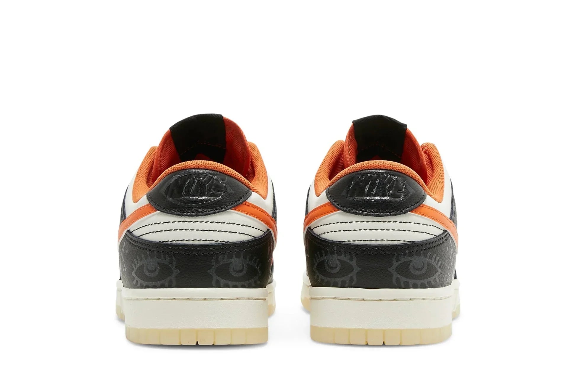 Tênis Nike Dunk Low Halloween 2021 Laranja detalhe do material