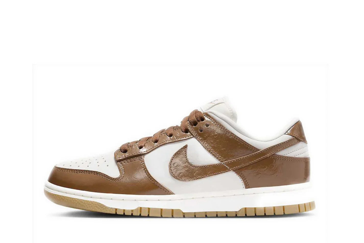 Tênis Nike Dunk Low Lx Brown Ostrich Marrom vista traseira