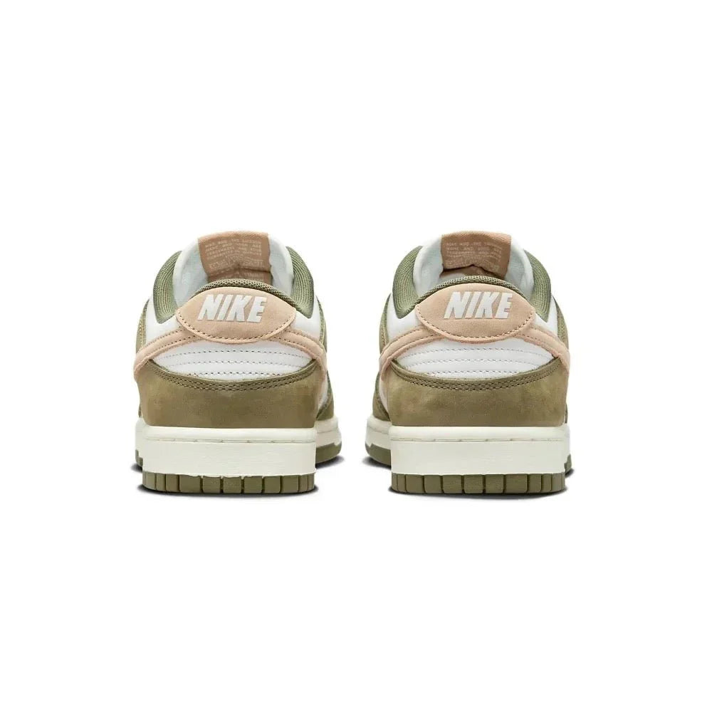 Tênis Nike Dunk Low Medium Olive Hemp Verde detalhe do material