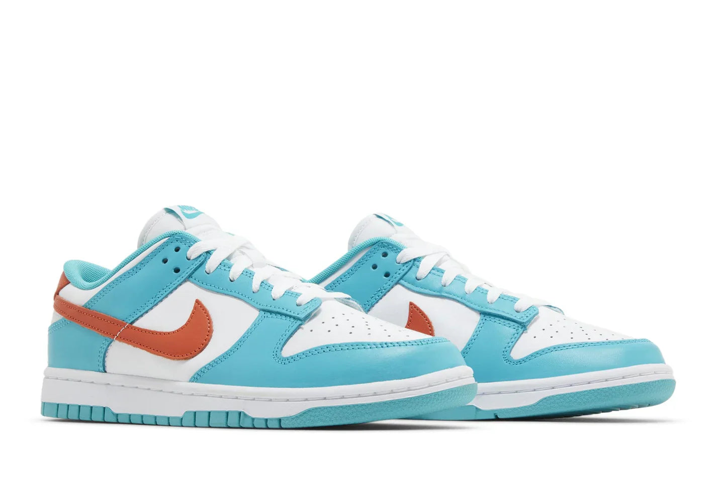 Tênis Nike Dunk Low Miami Dolphins Azul detalhe do solado