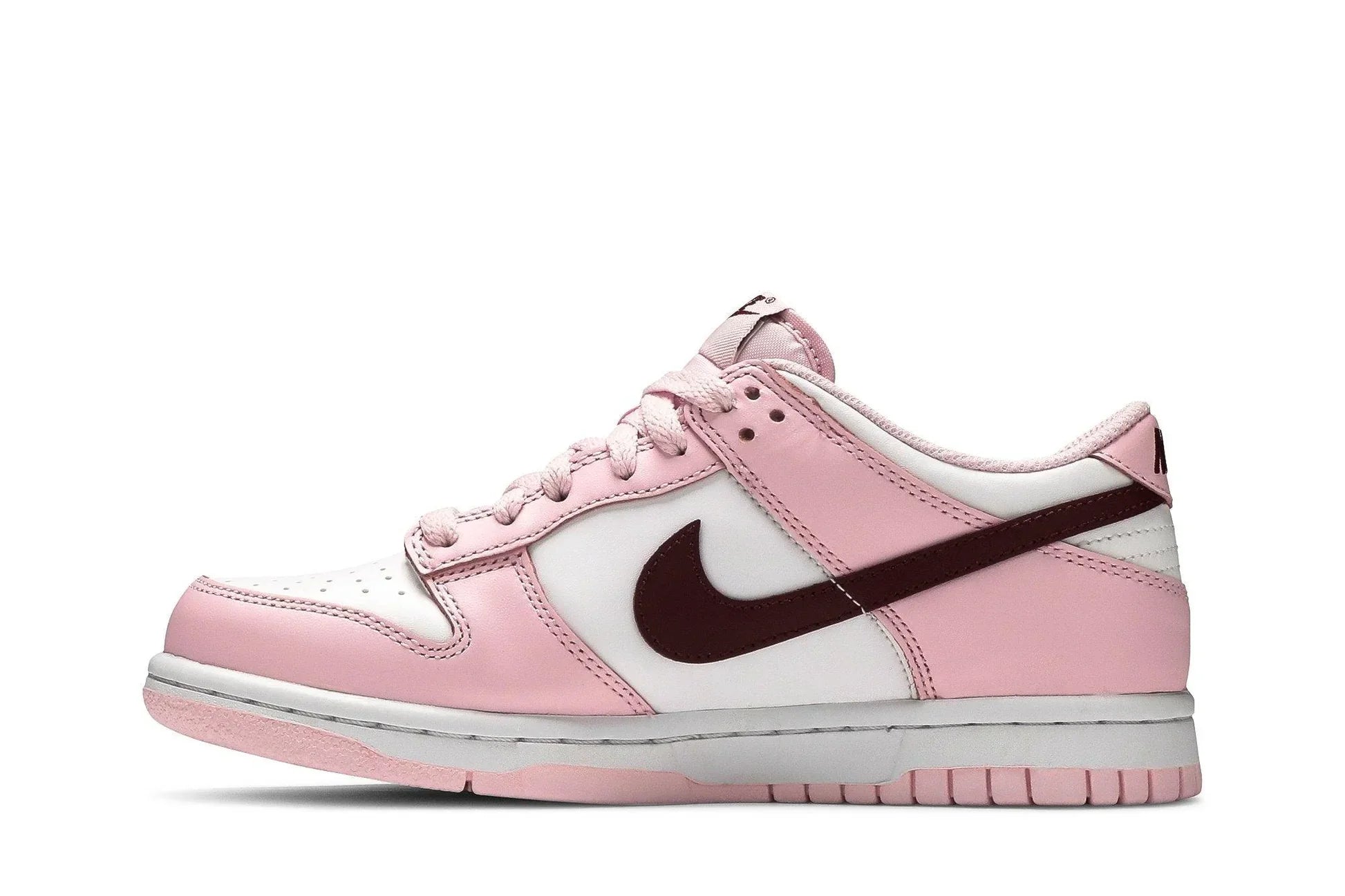 Tênis Nike Dunk Low Pink Red White Rosa vista traseira