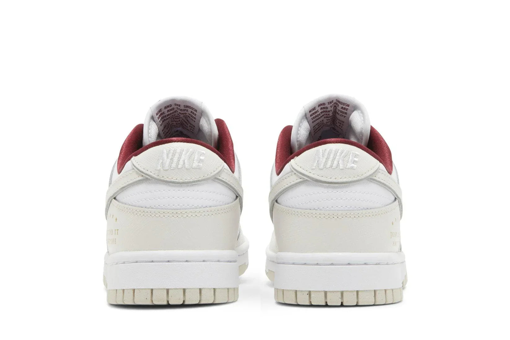 Tênis Nike Dunk Low SE Just Do It White Phantom Branco detalhe do material