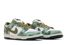 Tênis Nike Dunk Sb x Alexis Sablone Chameleon Verde detalhe do material