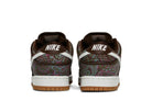 Tênis Nike SB Dunk Low PRM Paisley Brown Marrom detalhe do material