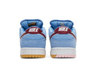 Tênis Nike SB Dunk Low PRM Phillies Azul detalhe do material