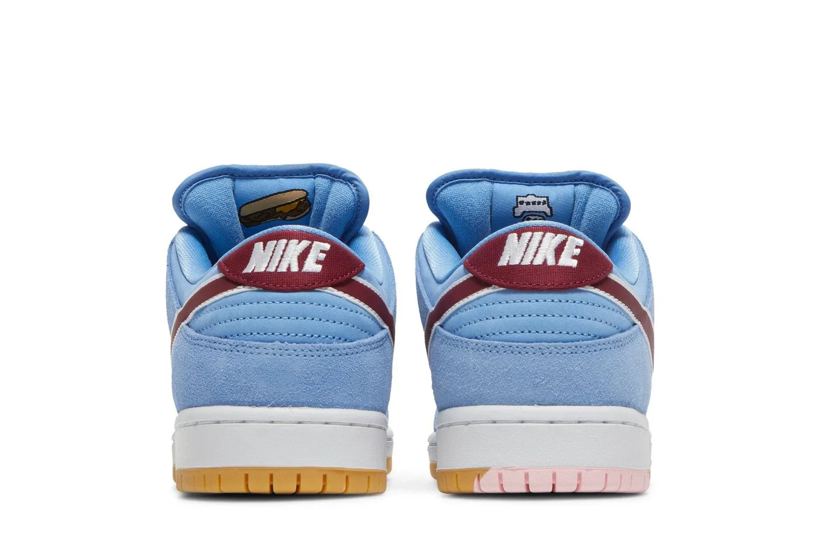 Tênis Nike SB Dunk Low PRM Phillies Azul detalhe do material