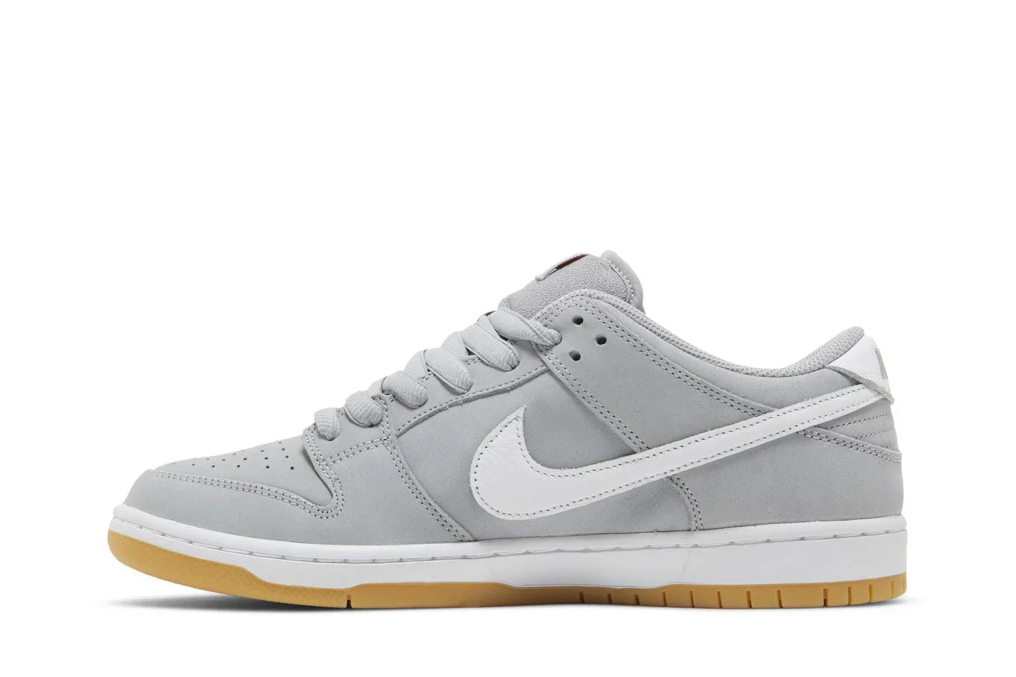 Tênis Nike SB Dunk Low Pro ISO Grey Gum Cinza detalhe do solado