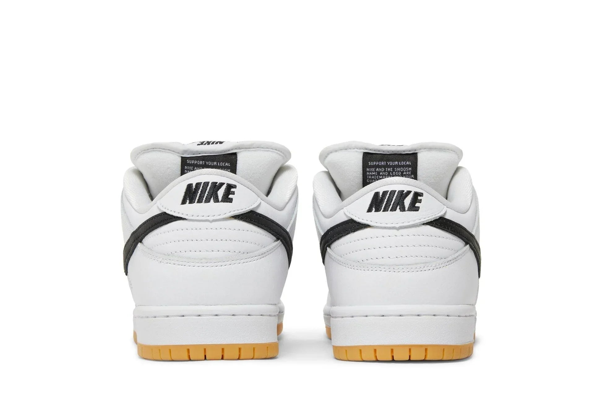 Tênis Nike SB Dunk Low Pro ISO White Gum Branco detalhe do solado