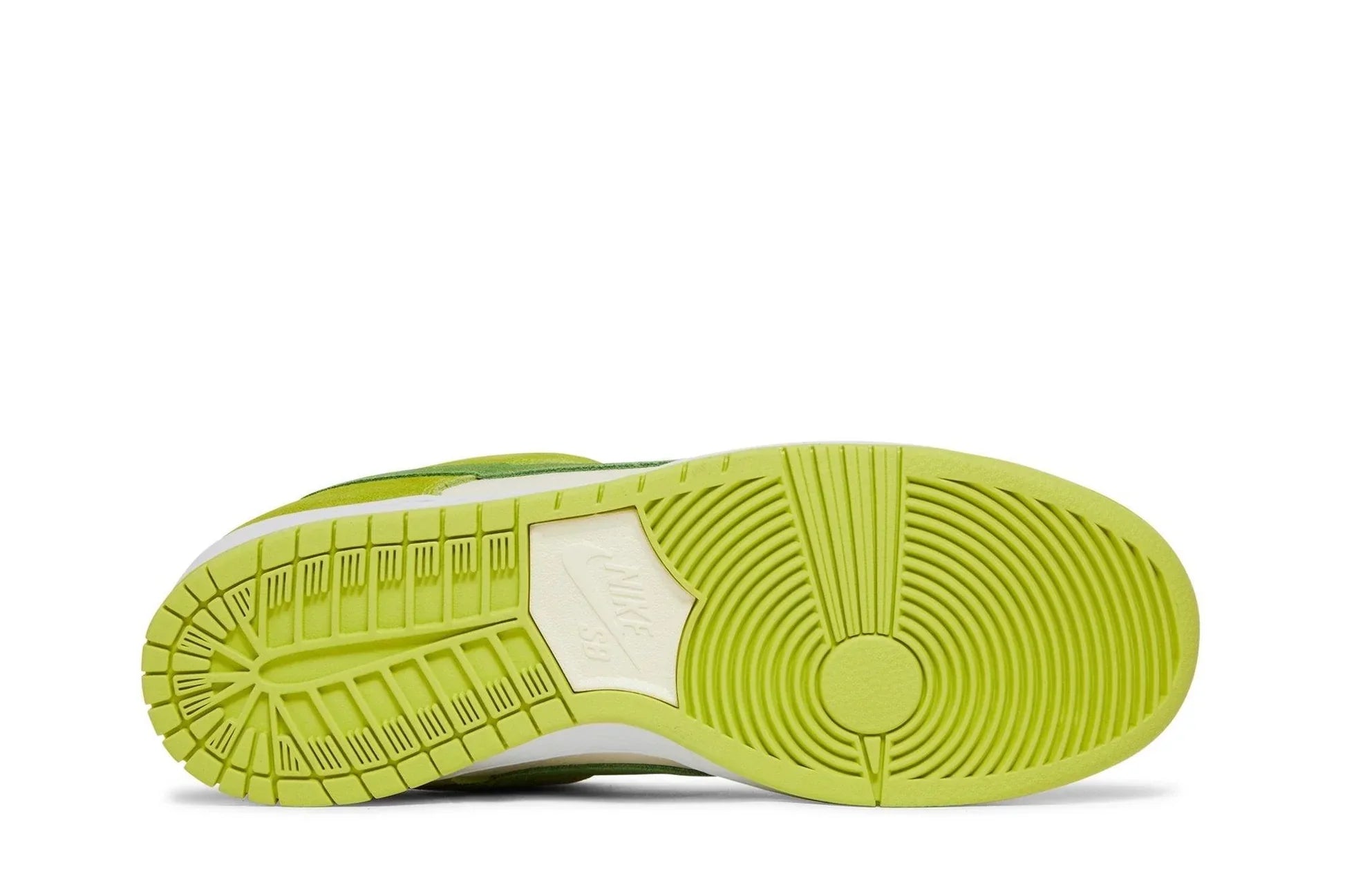 Tênis Nike SB Dunk Low Pro Sour Apple Verde detalhe do solado