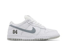 Tênis Nike SB Dunk Low Supreme 94 White Metallic Silver Branco vista superior