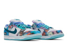 Tênis Nike Sb Dunk Low x Futura Skateboard Bleached Aqua Azul vista traseira