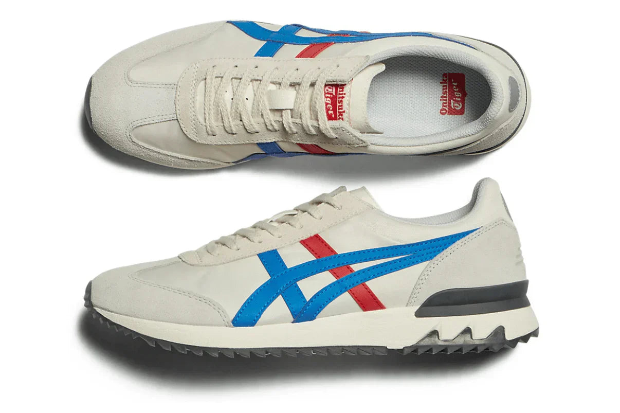 Tênis Onitsuka Tiger California 78 EX Monument Cream/Directoire Blue Off White detalhe do material