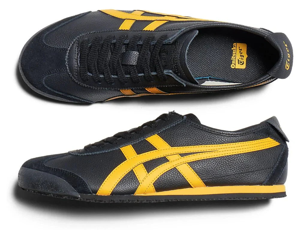 Tênis Onitsuka Tiger Mexico 66 Black Yellow Preto vista superior