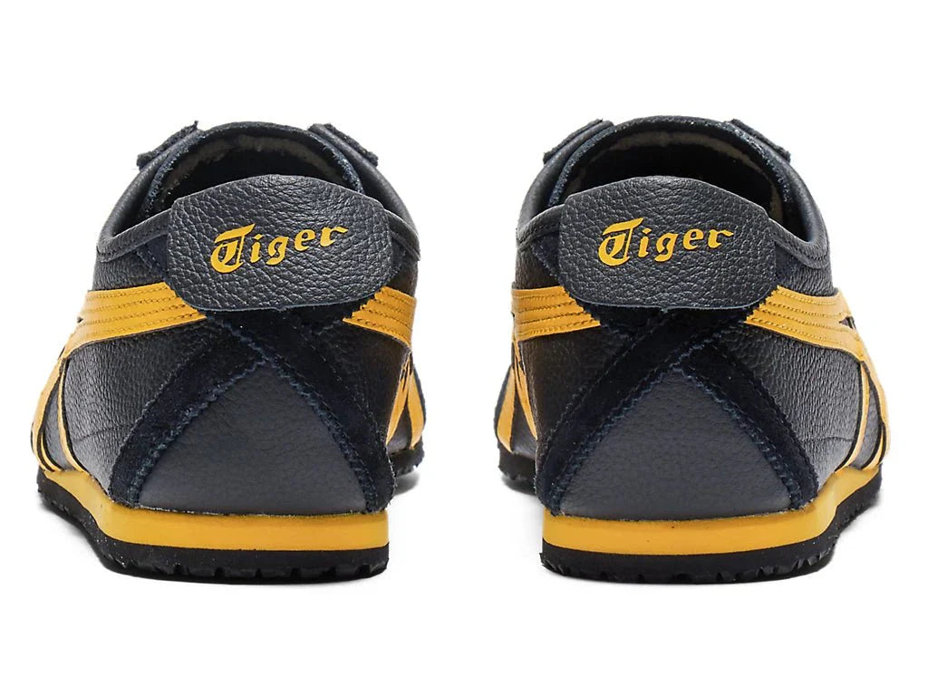Tênis Onitsuka Tiger Mexico 66 Black Yellow Preto vista traseira
