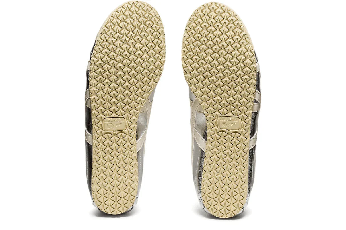 Tênis Onitsuka Tiger Mexico 66 Chrome Silver Prata detalhe lateral