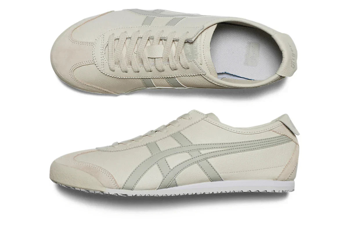 Tênis Onitsuka Tiger Mexico 66 Cream Light Sage Bege detalhe do solado