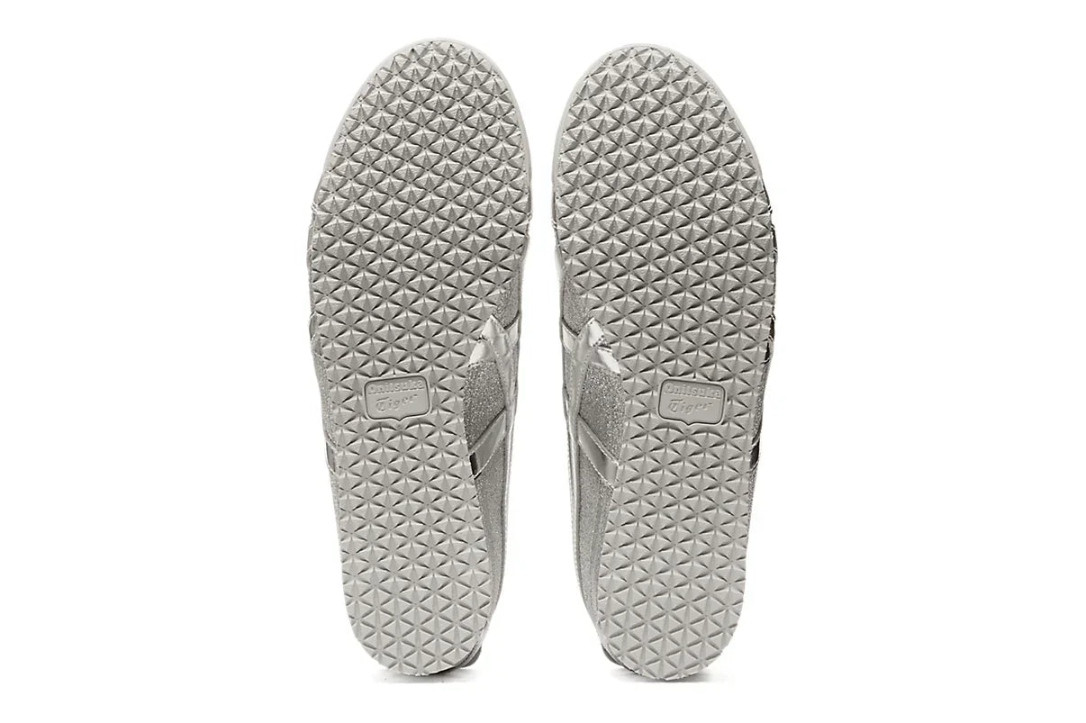 Tênis Onitsuka Tiger Mexico 66 Glitter Pack Pure Silver Prateado vista traseira