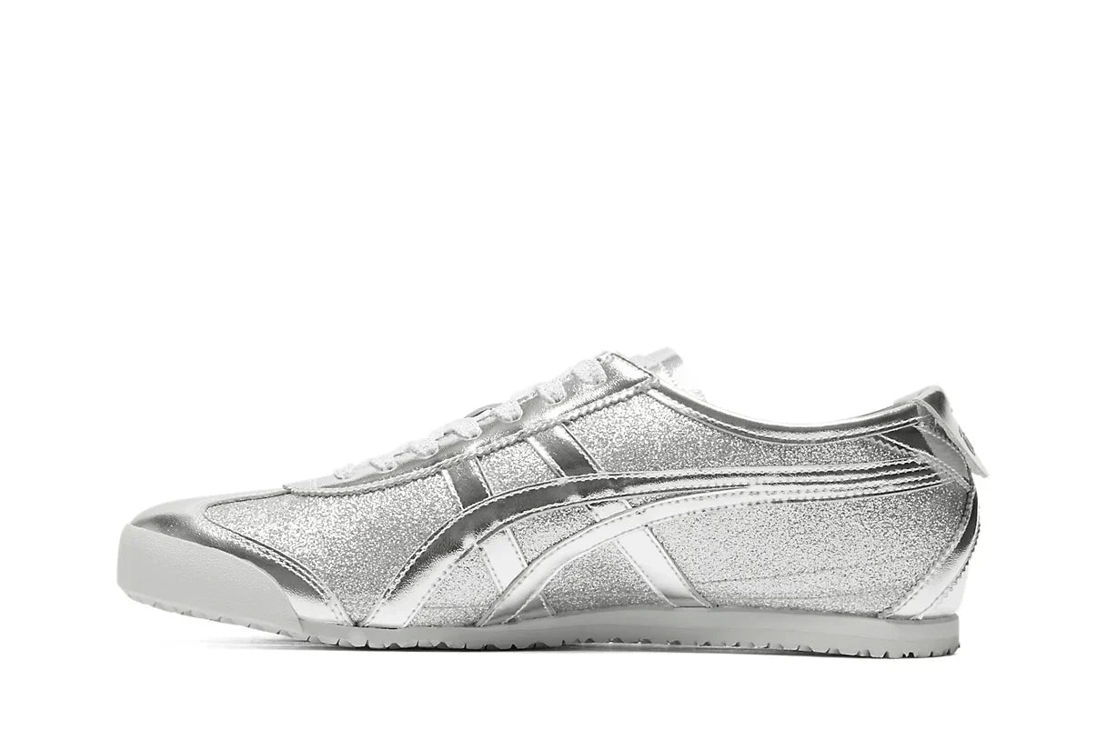 Tênis Onitsuka Tiger Mexico 66 Glitter Pack Pure Silver Prateado detalhe interno