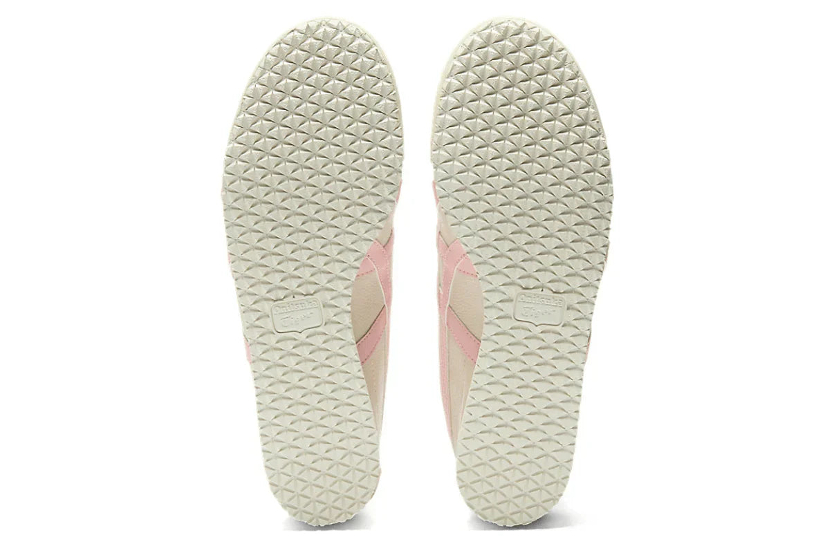 Tênis Onitsuka Tiger Mexico 66 Oatmeal Ginger Peach Rosa detalhe frontal