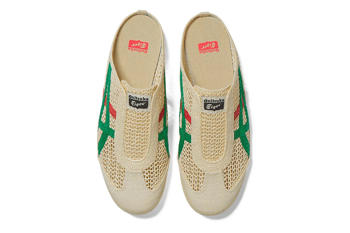 Tênis Onitsuka Tiger Mexico 66 Sabot Cream Kale Bege vista traseira