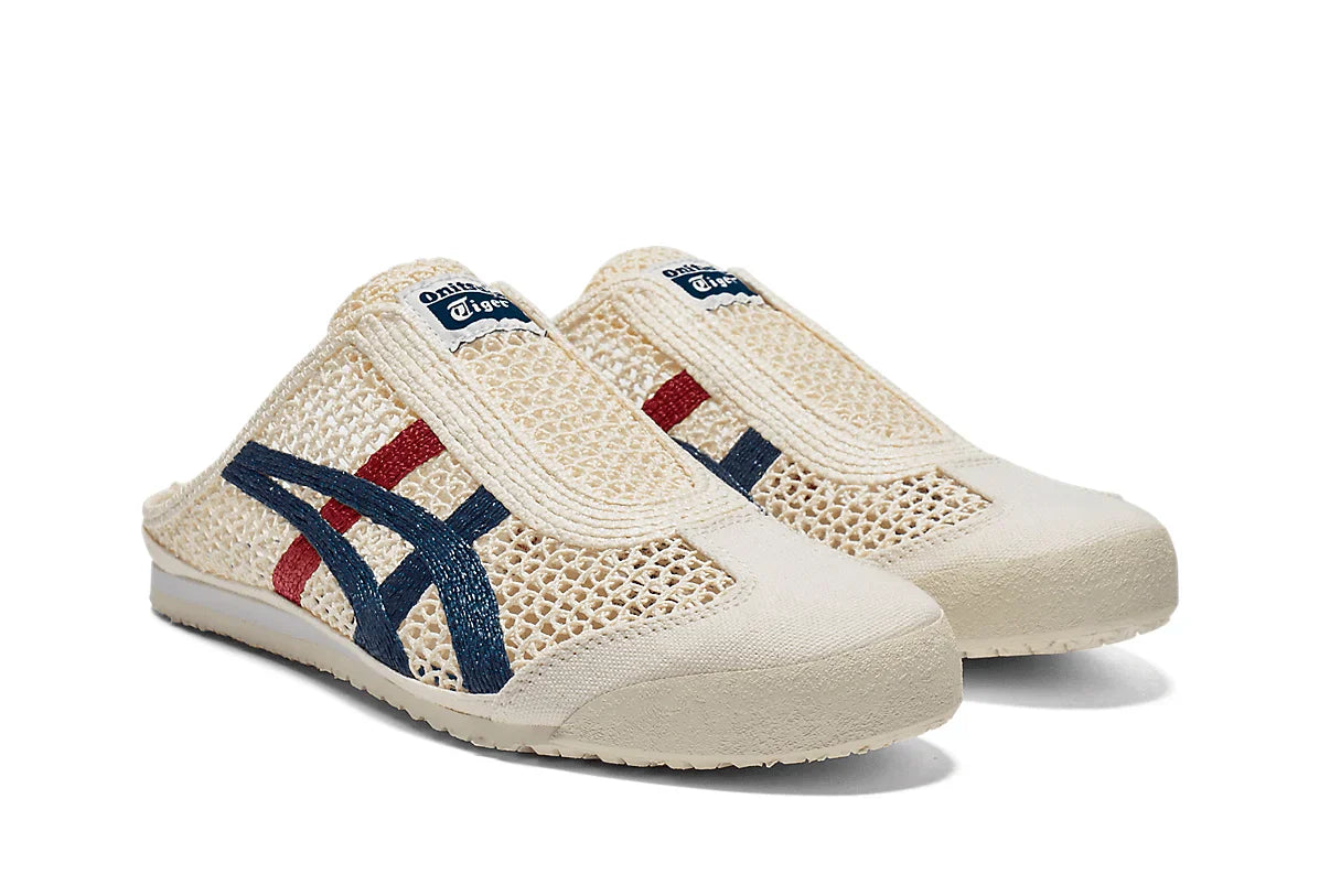 Tênis Onitsuka Tiger Mexico 66 Sabot Cream Mako Blue Bege vista superior