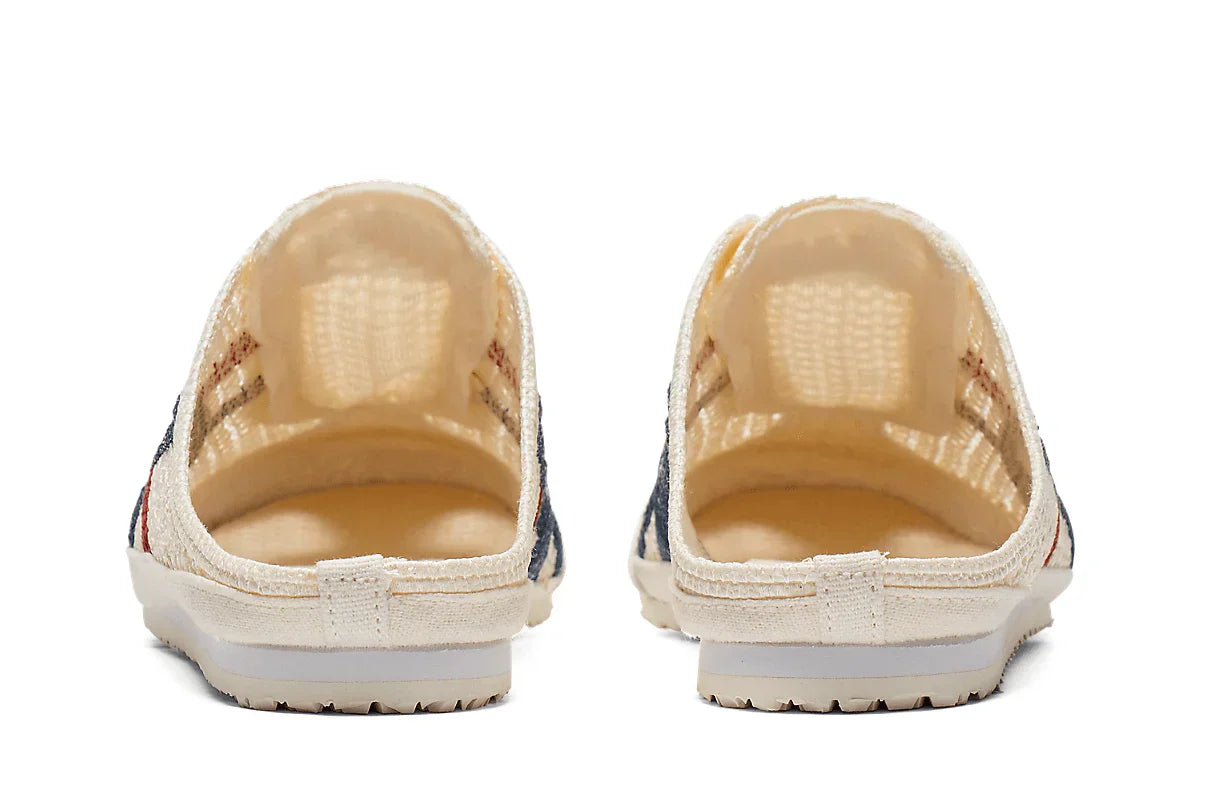 Tênis Onitsuka Tiger Mexico 66 Sabot Cream Mako Blue Bege detalhe frontal