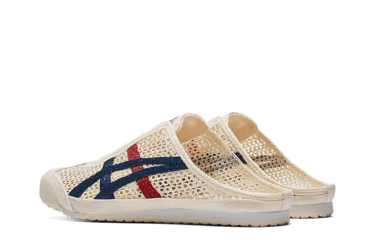 Tênis Onitsuka Tiger Mexico 66 Sabot Cream Mako Blue Bege detalhe do solado