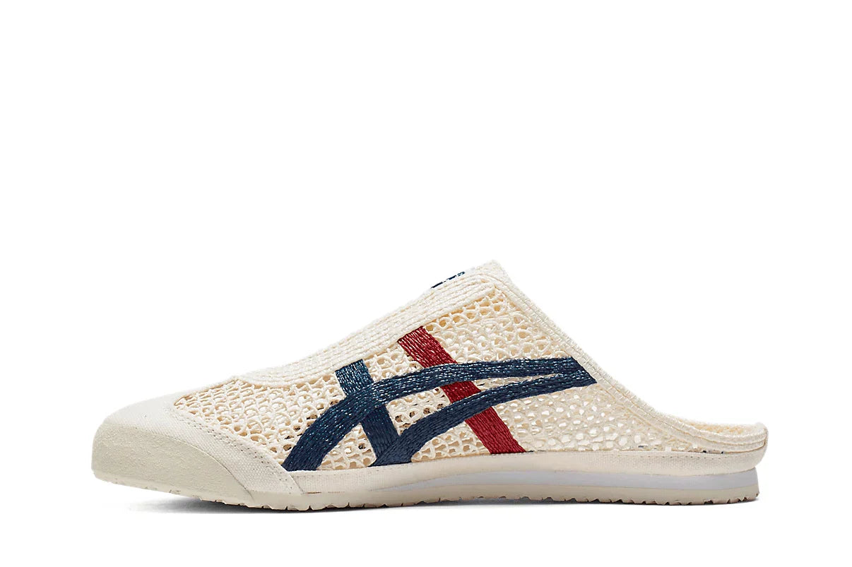 Tênis Onitsuka Tiger Mexico 66 Sabot Cream Mako Blue Bege detalhe interno