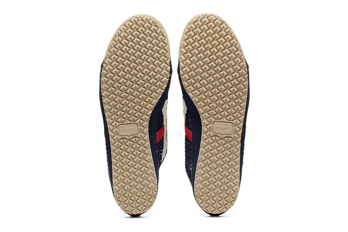 Tênis Onitsuka Tiger Mexico 66 Sabot Iron Navy Cream Azul vista traseira