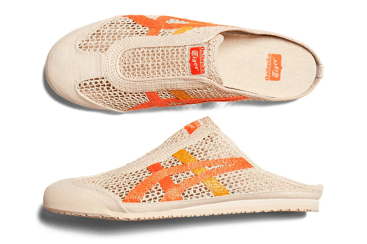 Tênis Onitsuka Tiger Mexico 66 Sabot Oatmeal Habanero Bege detalhe do solado