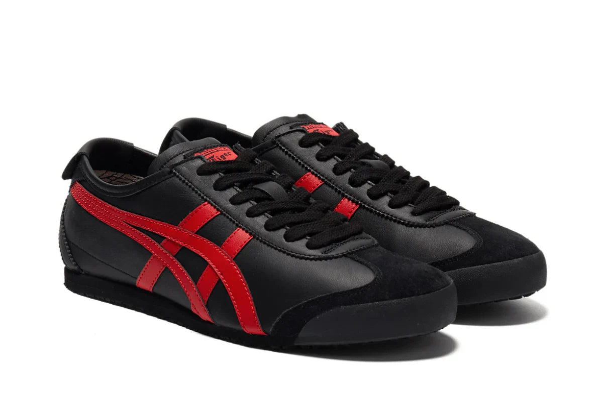 Tênis Onitsuka Tiger Mexico 66 SD Black Classic Red Preto detalhe do solado