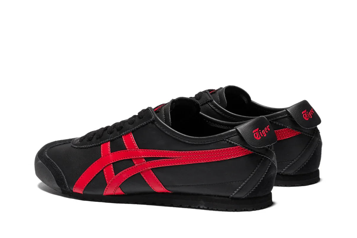 Tênis Onitsuka Tiger Mexico 66 SD Black Classic Red Preto detalhe do material