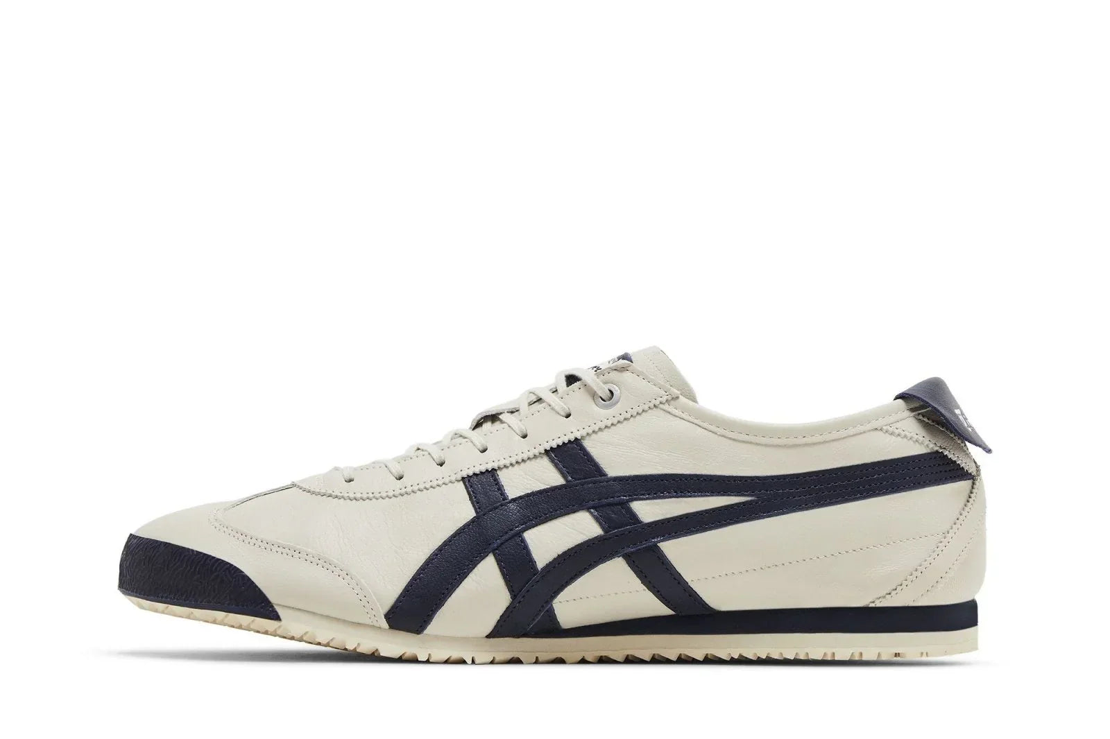 Tênis Onitsuka Tiger Mexico 66 SD Birch Peacoat Bege detalhe do solado