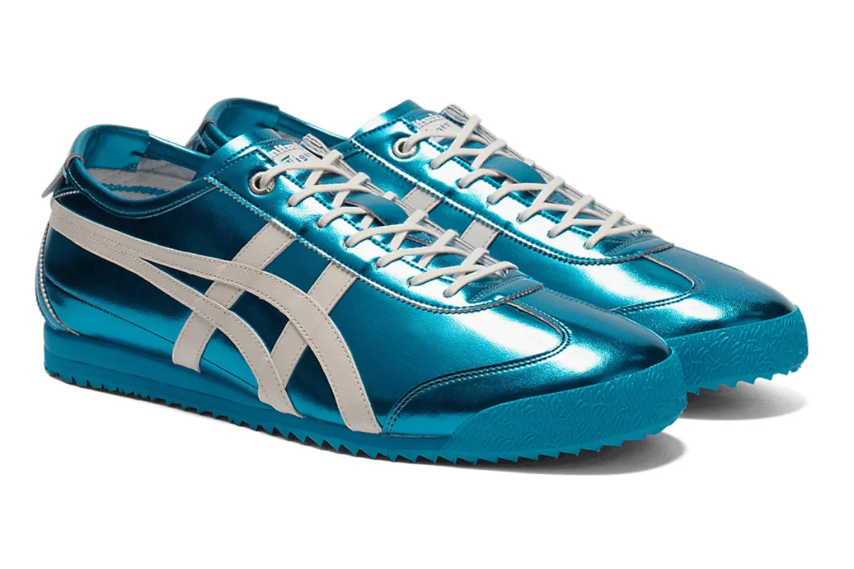 Tênis Onitsuka Tiger Mexico 66 SD Metallic Series Pale Mint Cream detalhe interno