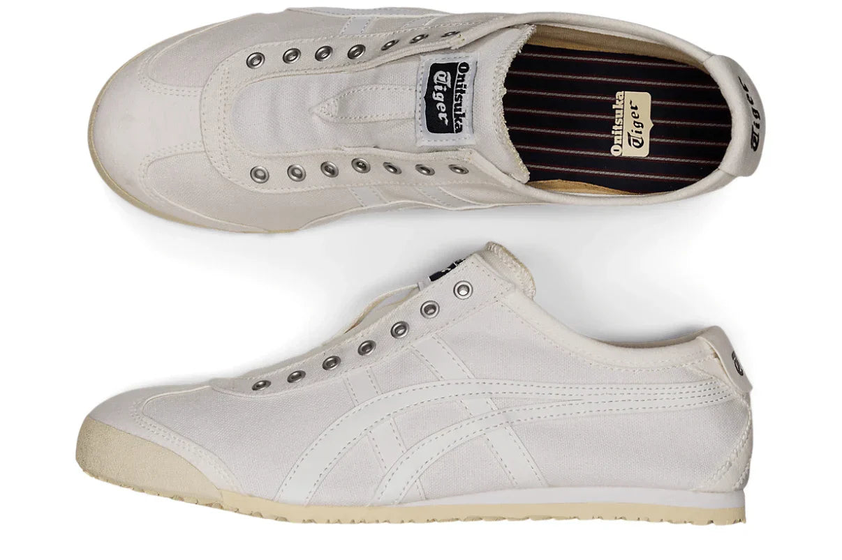 Tênis Onitsuka Tiger Mexico 66 Slip-On White Branco detalhe do material