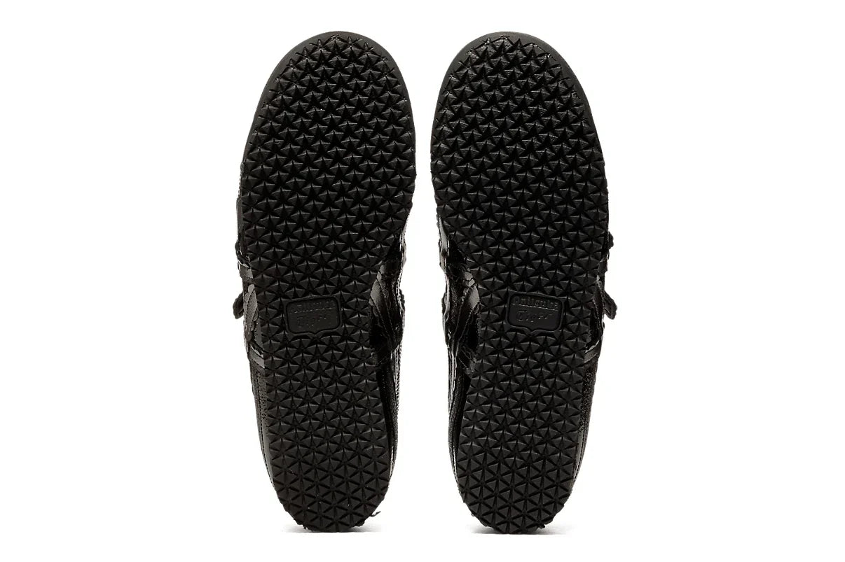 Tênis Onitsuka Tiger Mexico 66 TGRS Black/Gunmetal Glitter Pack Preto detalhe lateral