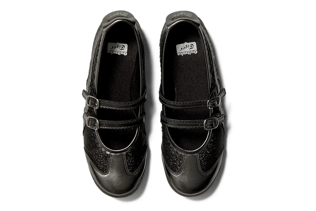 Tênis Onitsuka Tiger Mexico 66 TGRS Black/Gunmetal Glitter Pack Preto vista traseira
