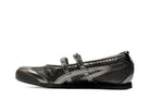 Tênis Onitsuka Tiger Mexico 66 TGRS Black/Gunmetal Glitter Pack Preto detalhe frontal