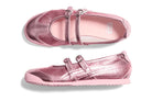 Tênis Onitsuka Tiger Mexico 66 TGRS Pink Cameo/Cotton Candy Glitter Pack Rosa detalhe do material