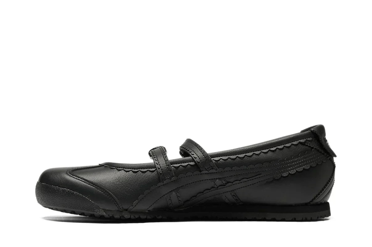 Tênis Onitsuka Tiger Mexico 66 TGRS Triple Black Preto detalhe lateral