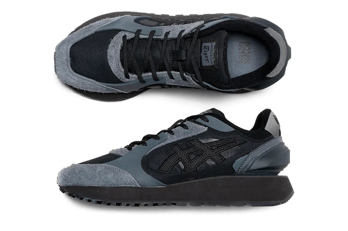 Tênis Onitsuka Tiger Moage Black Carrier Grey Preto detalhe do material