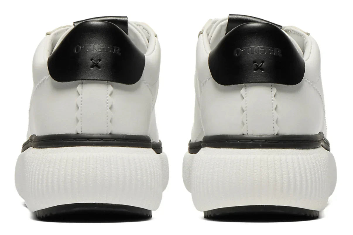 Tênis Onitsuka Tiger Otiger Court White/Black Branco detalhe frontal