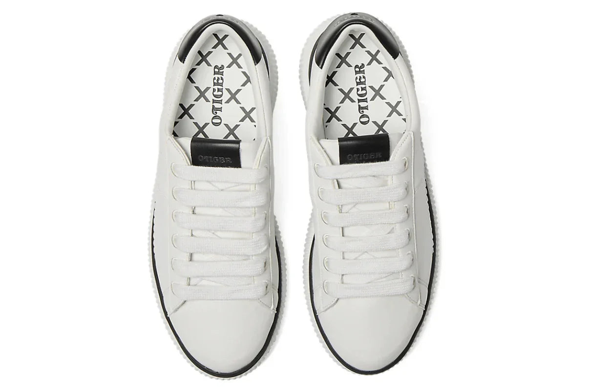 Tênis Onitsuka Tiger Otiger Court White/Black Branco detalhe do material