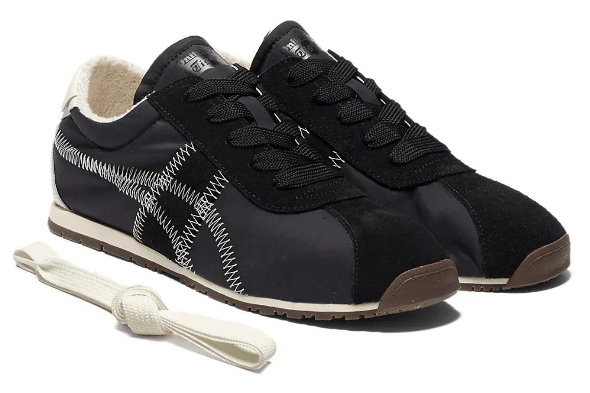 Tênis Onitsuka Tiger Tiger Corsair A55 Black Cream Preto vista traseira