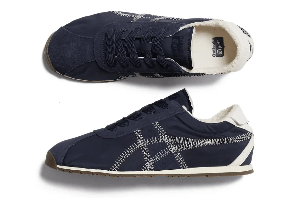 Tênis Onitsuka Tiger Tiger Corsair A55 Midnight Cream Azul detalhe do solado