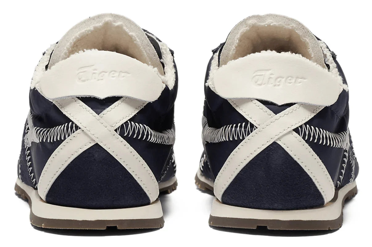 Tênis Onitsuka Tiger Tiger Corsair A55 Midnight Cream Azul detalhe interno