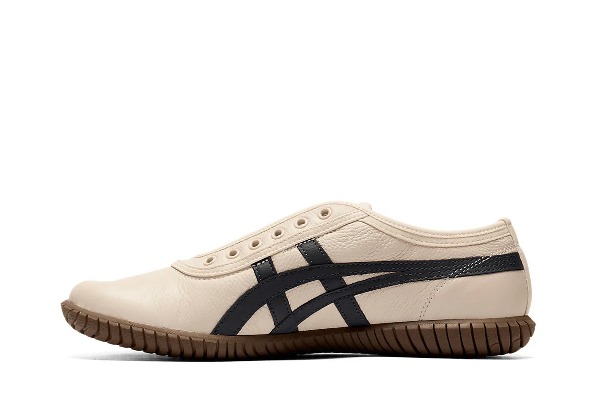 Tênis Onitsuka Tiger Tsunahiki Slip-On Birch/Indigo Navy Bege detalhe interno