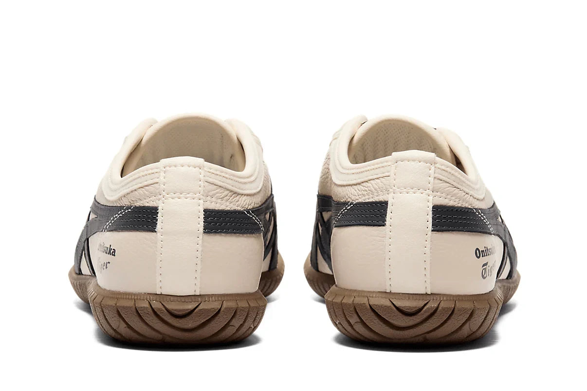 Tênis Onitsuka Tiger Tsunahiki Slip-On Birch/Indigo Navy Bege detalhe frontal