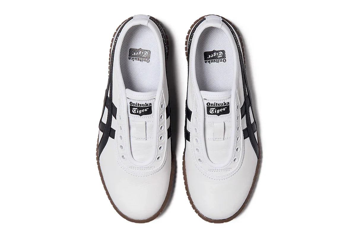 Tênis Onitsuka Tiger Tsunahiki Slip-On White/Black Branco detalhe do material