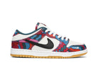Tênis Parra x Nike SB Dunk Low Pro Abstract Art Colorido vista lateral